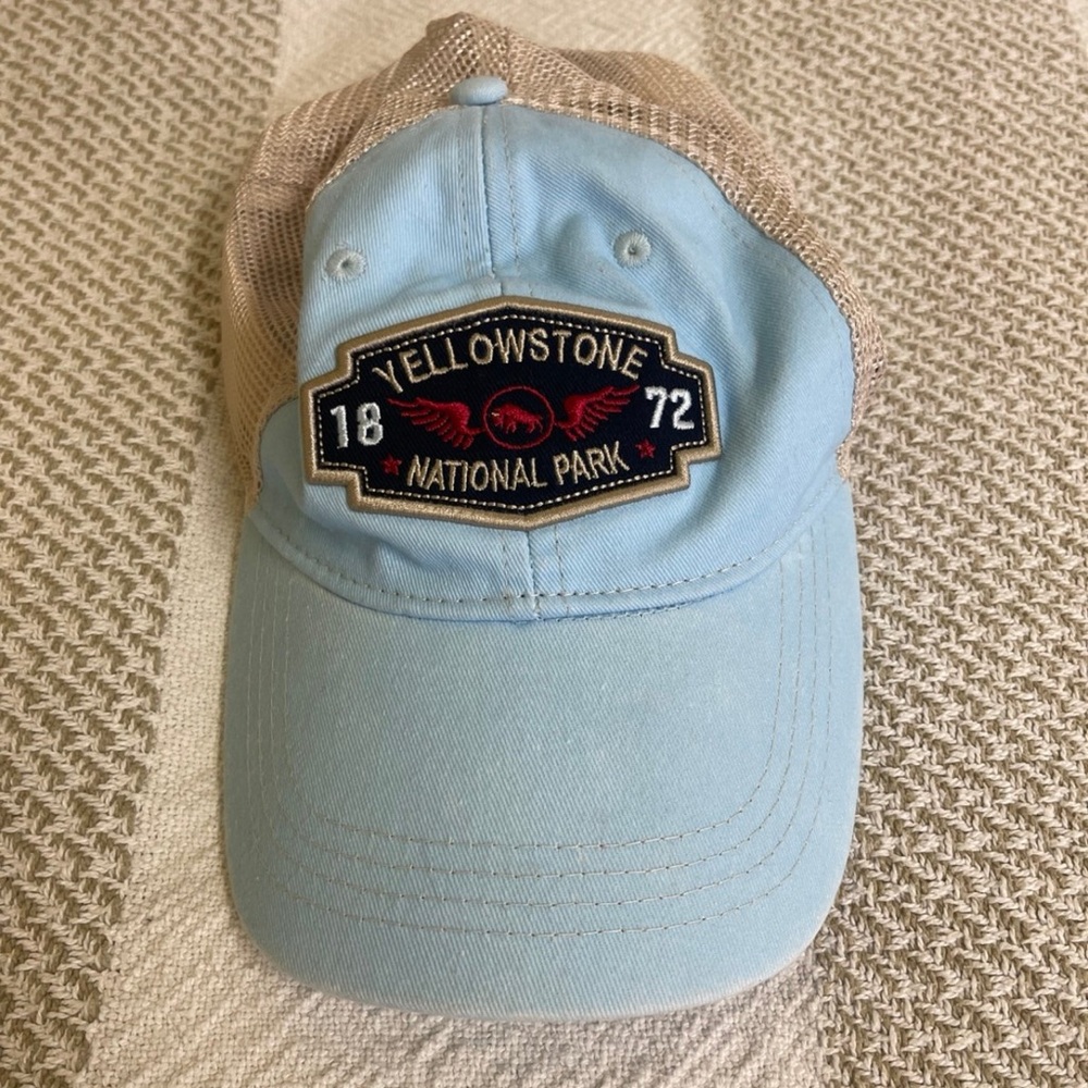 Yellowstone National Park Blue and Tan Cap